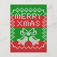 Lelijke trui patroon jingle bells Merry Xmas garen