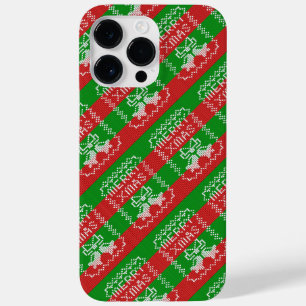 Lelijke trui patroon jingle bells Merry Xmas garen Case-Mate iPhone 14 Pro Max Hoesje