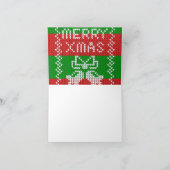 Lelijke trui patroon jingle bells Merry Xmas garen Feestdagen Kaart (Binnen)