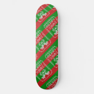 Lelijke trui patroon jingle bells Merry Xmas garen Persoonlijk Skateboard