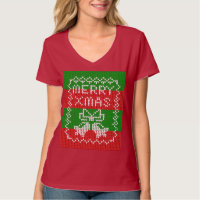 Lelijke trui patroon jingle bells Merry Xmas garen