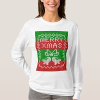 Lelijke trui patroon jingle bells Merry Xmas garen