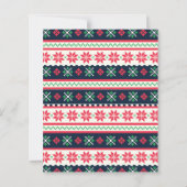 Lelijke trui patroon kerst party uitnodiging (Achterkant)