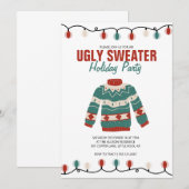 Lelijke trui Rood Groen Boho Kerstfeest Kaart (Voorkant / Achterkant)