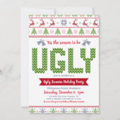 Lelijke trui Rood Groen Kerstfeest Fun Kaart (Voorkant)