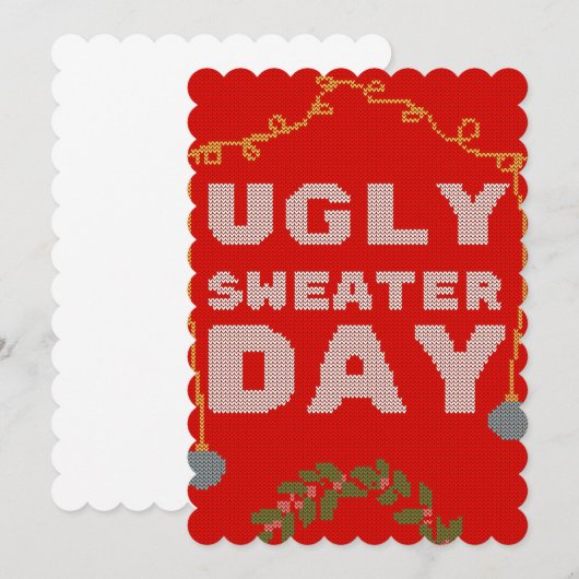 Lelijke trui rood poster kaart (Voorkant / Achterkant)