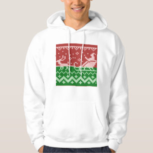 Lelijke trui Santa Claus slee en rendieren Hoodie