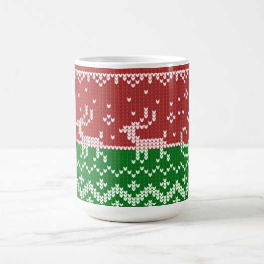 Lelijke trui Santa Claus slee en rendieren Magische Mok (Midden)