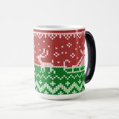 Lelijke trui Santa Claus slee en rendieren Magische Mok (Voorkant rechts)