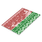 Lelijke trui Santa Claus slee en rendieren Notitieblok (Schuin)