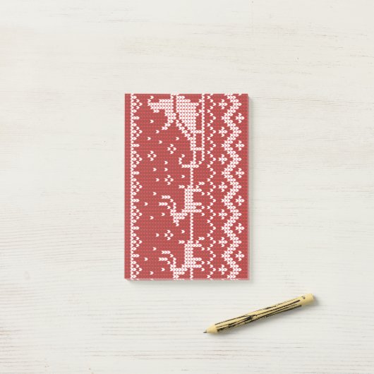 Lelijke trui Santa Claus slee en rendieren Post-it® Notes (Op bureau)