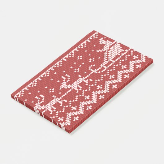 Lelijke trui Santa Claus slee en rendieren Post-it® Notes (Schuin)