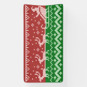 Lelijke trui Santa Claus slee en rendieren Spandoek (Verticaal)