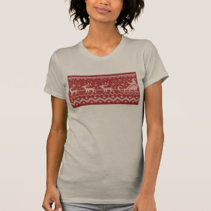 Lelijke trui Santa Claus slee en rendieren T-shirt