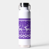 Lelijke trui Santa Claus slee en rendieren Waterfles (Voorkant)