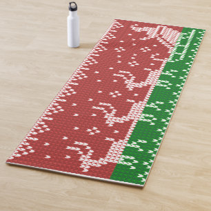 Lelijke trui Santa Claus slee en rendieren Yogamat