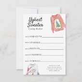 Lelijke trui stembiljet kaart (Voorkant)