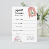 Lelijke trui stembiljet kaart (Staand voorkant)