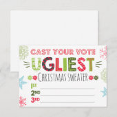 Lelijke trui stembrief kerst trui (Voorkant / Achterkant)