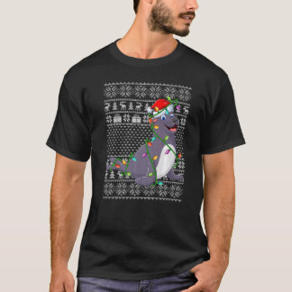 Lelijke trui stijl Kerstmis lichten Kerstman Zeeka T-shirt