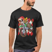 Lelijke trui stijl Santa op een Kind Dirt Bike T-shirt (Voorkant)