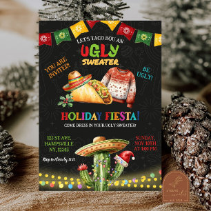 Lelijke trui Taco Mexicaanse kerstfeest Kaart