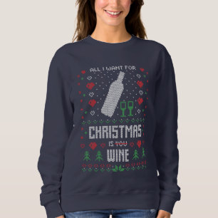 lelijke trui van kerstwijn