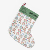 Lelijke trui Vrolijk Kerstcadeau Groen Grote Kerstsok (Voorkant (Hangend))