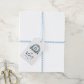 Lelijke trui vrolijk kerstfeest cadeaulabel (Met Touw)