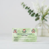 Lelijke trui wedstrijd stemmen Kaarten Contactkaartje (Staand voorkant)