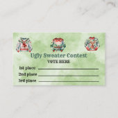 Lelijke trui wedstrijd stemmen Kaarten Contactkaartje (Voorkant)