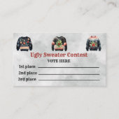 Lelijke trui wedstrijd stemmen Kaarten Contactkaartje (Voorkant)