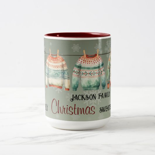 Lelijke trui wedstrijd winnaar's Mok - Aanpassen (Center)