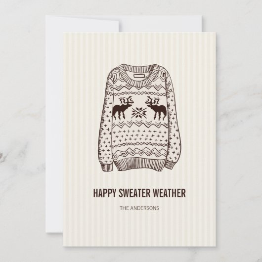 Lelijke trui weer kerst essentials kaart (Voorkant)