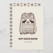Lelijke trui weer kerst essentials kaart (Voorkant / Achterkant)