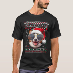Lelijke trui X mas Kerstman Cardigan Welsh Corgi H T-shirt