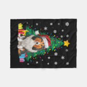Lelijke Trui Xmas Tree Light Shetland Sheepdog Hon Fleece Deken (Voorkant (Horizontaal))