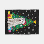 Lelijke trui Xmas Tree Lights Grote Pyreneeën Hond Fleece Deken (Voorkant (Horizontaal))