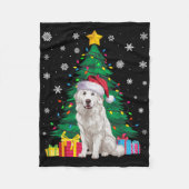 Lelijke trui Xmas Tree Lights Grote Pyreneeën Hond Fleece Deken (Voorkant)