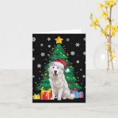 Lelijke trui Xmas Tree Lights Grote Pyreneeën Hond Kaart (Gele Bloem)