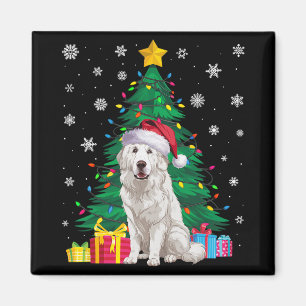 Lelijke trui Xmas Tree Lights Grote Pyreneeën Hond Magneet