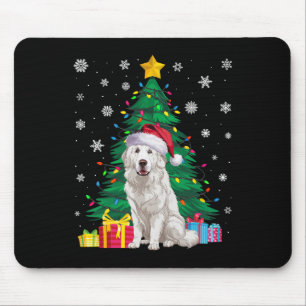 Lelijke trui Xmas Tree Lights Grote Pyreneeën Hond Muismat