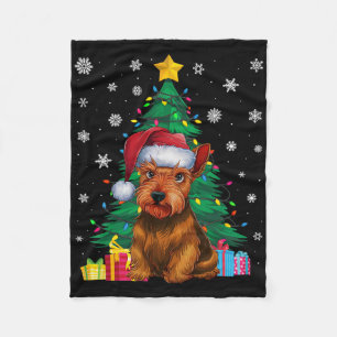 Lelijke Trui Xmas Tree Lights Schotse Terriër Hond Fleece Deken