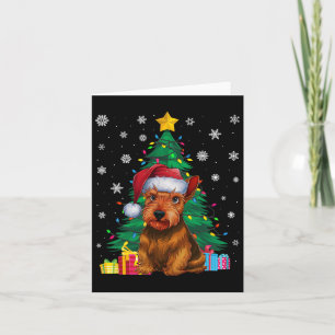 Lelijke Trui Xmas Tree Lights Schotse Terriër Hond Kaart