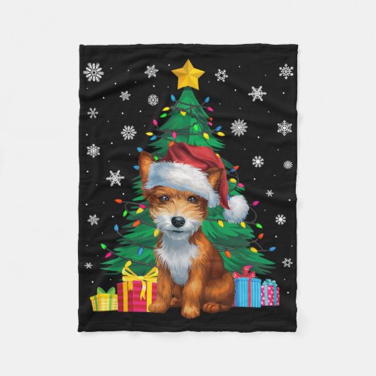 Lelijke Trui Xmas Tree Lights Speelgoed Fox Terrie Fleece Deken (Voorkant)