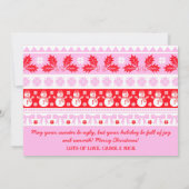 Lelijke truien met kerstman, rendier en sneeuwpopp feestdagenkaart (Achterkant)