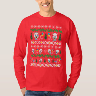 Lelijke vakantie kerst clowns t-shirt