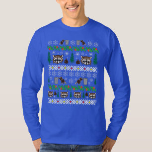Lelijke vakantie kerst Racoon T-shirt