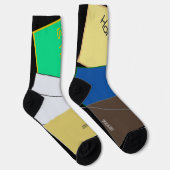 Lelijke vierkanten, tekst en kleuren sokken (Rechts)