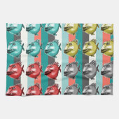 lelijke visgestreepte achtergrond theedoek (Horizontaal)